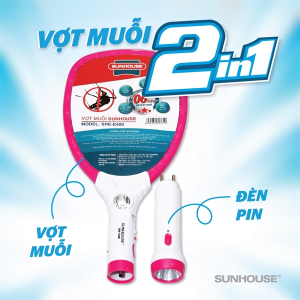 Vợt muỗi Sunhouse E400