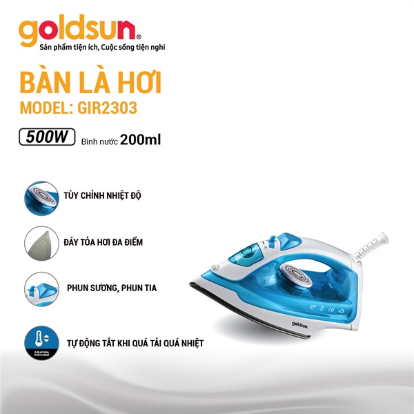 Bàn là hơi nước Goldsun 2303