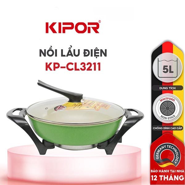 Bếp chảo lẩu điện Kipor đa năng KP-LD3211