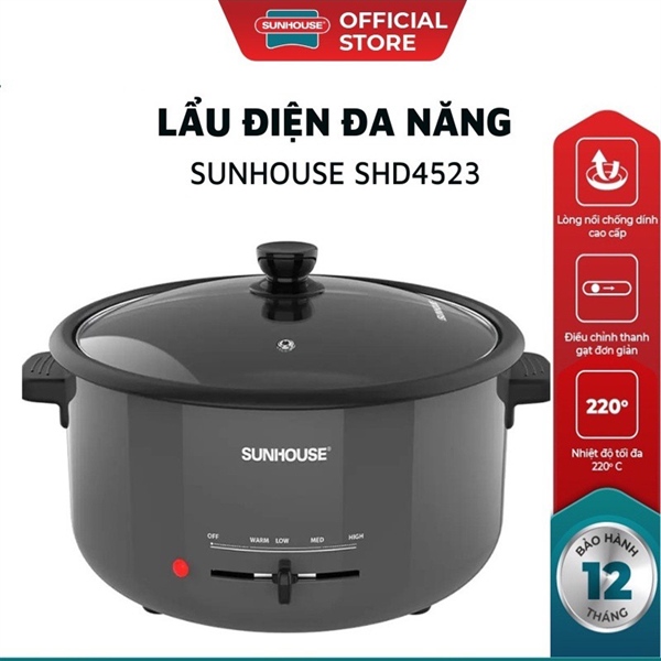 Bếp lẩu điện Sunhouse 3,5L SHD4523