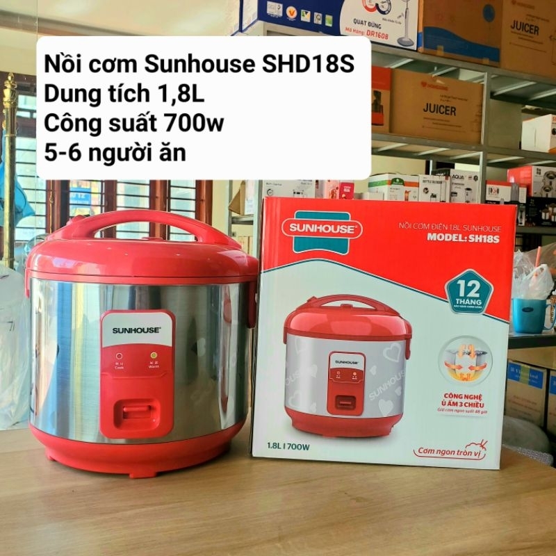 Nồi cơm điện Sunhouse 1,8lít SHD18S