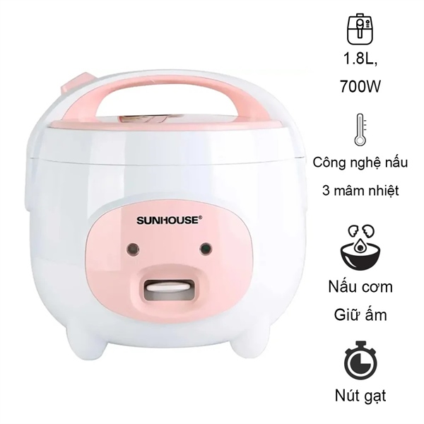 Nồi cơm điện Sunhouse 1.8L