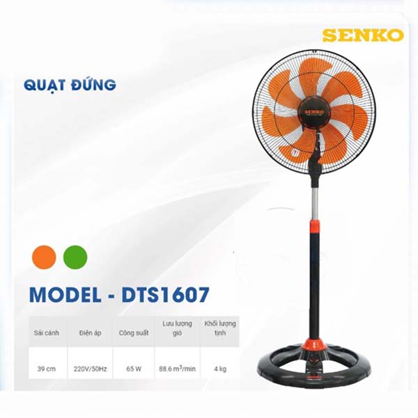 	Quạt đứng senko DTS1607 cao 120cm