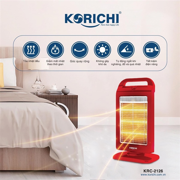 Quạt sưởi Korichi KRC2126