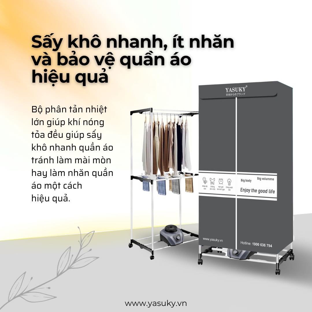 Tủ sấy quần áo Yasuka